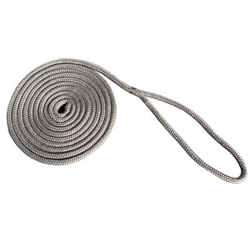 New England Rope 3/4&quot; x 25&#39; Nylon Double Braid Dock Line - Grey
