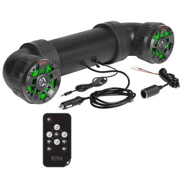 Boss Audio UTV4BRGB Amplified All-Terrain Sound System w/4&quot; Marine Speakers &amp; 1&quot; Black Tweeters