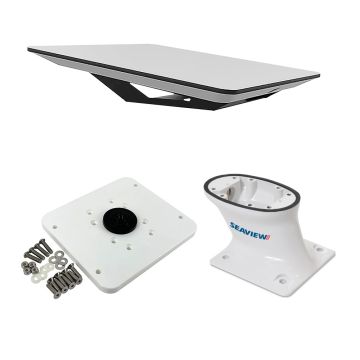 KVH Starlink Flat Panel Kit w/5&quot; Seaview Pedestal Mount &amp; ADASTLKA Starlink Top Plate
