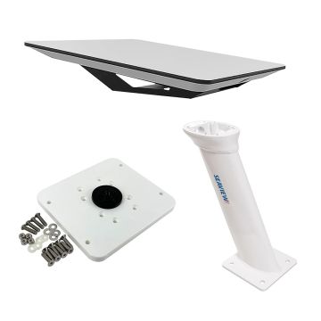 KVH Starlink Flat Panel Kit w/16&quot; Seaview Pedestal Mount &amp; ADASTLKA Starlink Top Plate