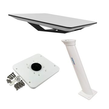 KVH Starlink Flat Panel Kit w/24&quot; Seaview Pedestal Mount &amp; ADASTLKA Starlink Top Plate