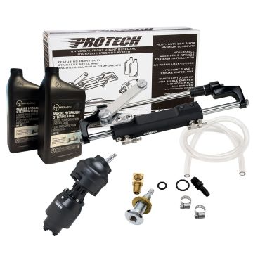 Uflex PROTECH 2.1 Front Mount Tilt OB Hydraulic System - Includes UP28T Helm Pump, Oil, UC128TS-2 Cylinder, &amp; X52 Tilt - No Hoses