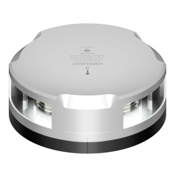 Lopolight 360-Degree Stern Light - 2NM - Silver Housing w/FB Base