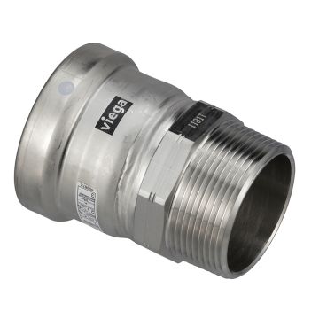 Viega MegaPress 316 FKM MPT Adapter - 2-1/2&quot; x 2-1/2&quot; (MPT)