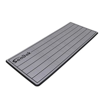 SeaDek 16&rdquo; x 39&quot; 20mm Dual Density Large Teak Helm Pad w/SeaDek Logo - Brushed Texture - Storm Gray/Black (406.4mm x 990.6mm x 20mm)