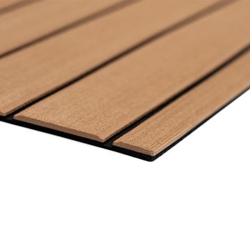 SeaDek 40&quot; x 80&quot; 6mm Teak Full Sheet - Brushed Texture - Mocha/Black (1016mm x 2032mm x 6mm)