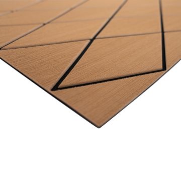 SeaDek 40&quot; x 80&quot; 6mm Two Color Diamond Full Sheet - Brushed Texture - Mocha/Black (1016mm x 2032mm x 6mm)