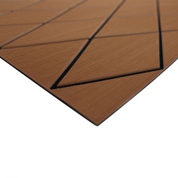 SeaDek 40&quot; x 80&quot; 6mm Two Color Diamond Full Sheet - Brushed Texture - Brown/Black (1016mm x 2032mm x 6mm)