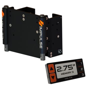 IMPULSE 10&quot; Set Back Electric Jack Plate w/Smart Control - Black Anodized