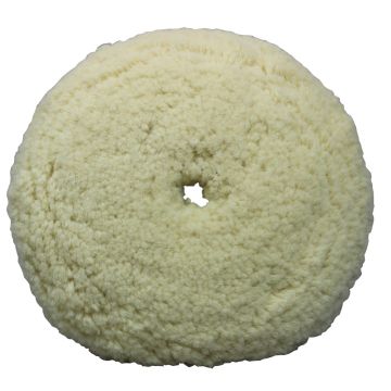 Presta White Wool Aggressive Cutting Pad - 9&quot;