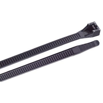 Ancor 8&quot; UV Black Heavy Duty Cable Zip Ties - 100 Pack