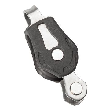Barton Marine Size 0 20mm Plain Bearing Pulley Block Single Fixed Eye &amp; Becket