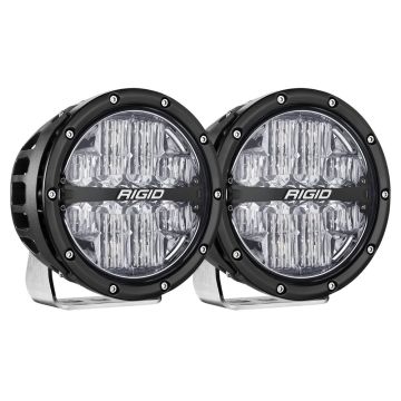 RIGID Industries 360-Series RGBW 6&quot; Offroad Lamp Drive Beam w/RGBW Backlight Pods - Set of 2