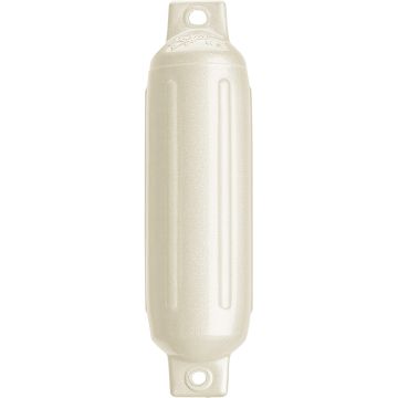 Polyform G-1 Twin Eye Fender 3.5&quot; x 12.8&quot; - Metallic White