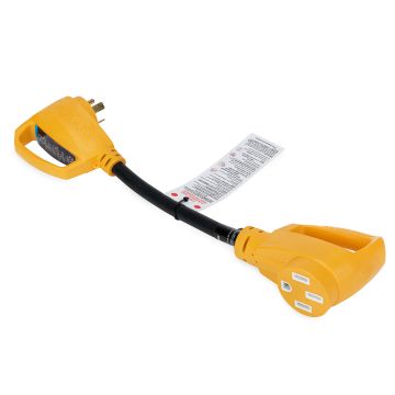Camco Power Grip RV 18&quot; 30Amp Circuit Analyzer Dogbone - Integrated Surge Protection