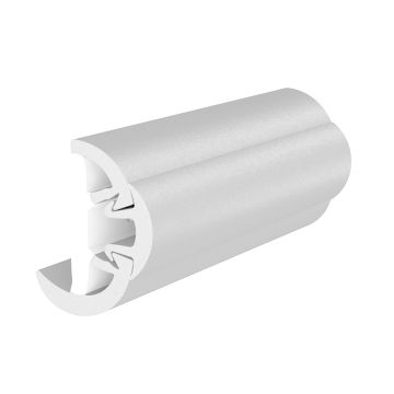 TACO SuproFlex Rub Rail Kit w/Flex Vinyl Overlay Insert - 2&quot;H x 1-1/4&quot;W x 80'L - White w/White Insert