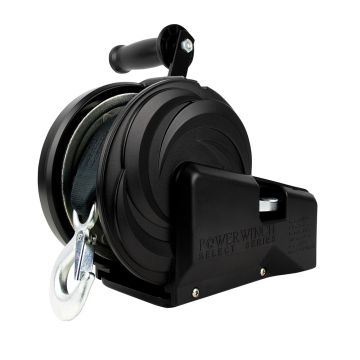 Powerwinch Select Series Winch 2,500lb, 2 Speed, 8&quot; Crank Arm - Carbon Black
