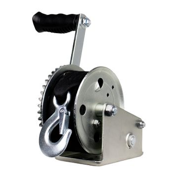 Powerwinch Utility Series Winch 600lb, 6&quot; Crank Arm - Zinc