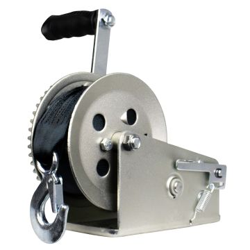 Powerwinch Utility Series Winch 2,500lb, 2 Speed, 6&quot; Crank Arm - Zinc