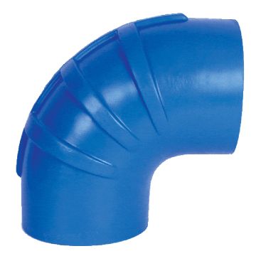 Trident Marine 5&quot; ID 90 Degree Blue Silicon Wet Exhaust Elbow
