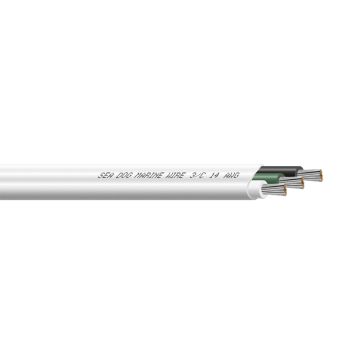 Sea-Dog 14/3 AWG Flat Triplex Wire - White/Green/Black - 100'