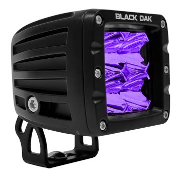 Black Oak 2&quot; Ultraviolet LED Pod Light - Flood Optics - Pro Series 3.0 - 12W