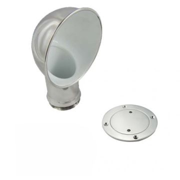 Stainless Round Cowl Vent, White / Dorade Set
