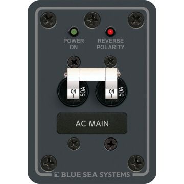 Blue Sea 8079 AC Main Only Circuit Breaker Panel - White Switches