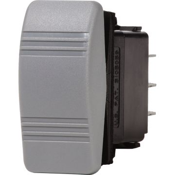 Blue Sea 8222 Water Resistant Contura III Switch - (ON)-OFF-(ON) - Grey