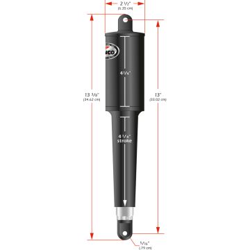 Lenco 102 Series Standard Actuator - 12V - 4-1/4&quot; Stroke