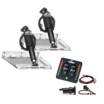 Lenco 12&quot; x 9&quot; Standard Performance Trim Tab Kit w/LED Indicator Switch Kit 12V
