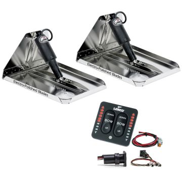 Lenco 16&quot; x 12&quot; Heavy Duty Performance Trim Tab Kit w/LED Indicator Switch Kit 12V