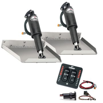Lenco 9&quot; x 9&quot; Edgemount Trim Tab Kit w/LED Indicator Switch Kit 12V