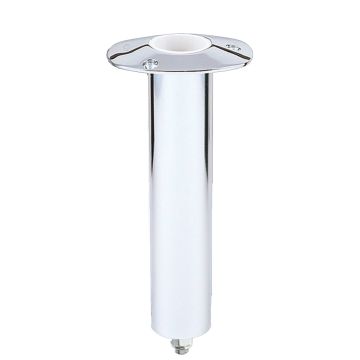 Lee's 0&#176; Stainless Steel Swivel Base Flush Mount Rod Holder - Medium - 2&quot; OD X 6.5&quot; Tube f/ Small Bent Butts