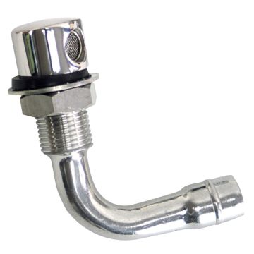 Whitecap Fuel Vent - Round Head, 90 Degree, 9/16&quot; Hose