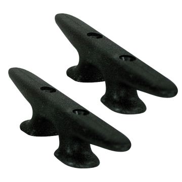 Whitecap Black Nylon Cleat 8&quot; Pair