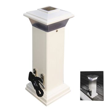 Dock Edge Cleatlite Solar Dock Light w/SS Mooring Cleat 12&quot;