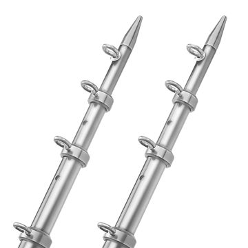 TACO 15' Telescopic Outrigger Poles HD 1-&#189;&quot; - Silver/Silver