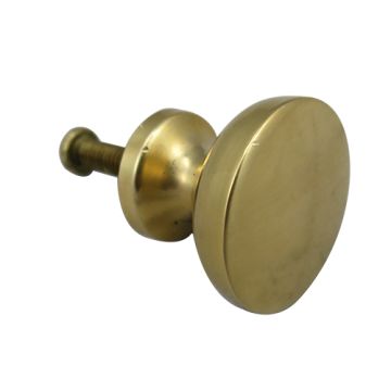 Brass Drawer Knob, 1" x 13/16”