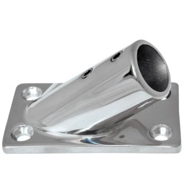 Whitecap 1&quot; O.D. 30&#176; Rectangle Base SS Rail Fitting