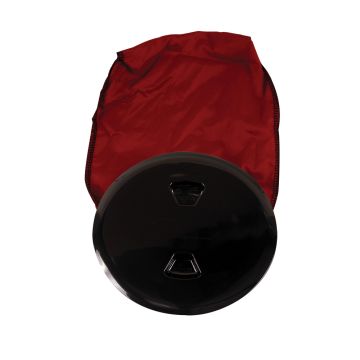 Beckson 5&quot; Stow-Away Deck Plate - Black w/12&quot; Bag