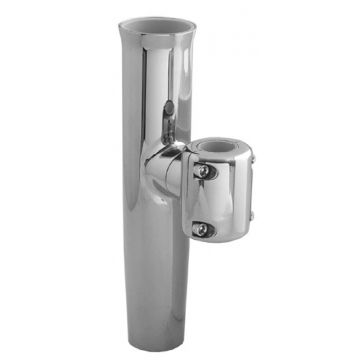 TACO  Stainless Steel Clamp-On Adjustable Rod Holder - Fits 7/8&quot; & 1&quot; O.D. Tubing