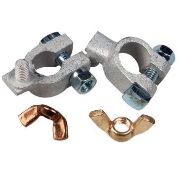 Ancor Tinned Battery Terminal - 5/16&quot; & 3/8&quot; Stud - Positive & Negative Combo