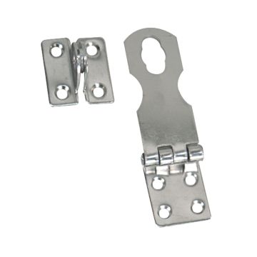 Whitecap Fixed Safety Hasp - CP/Brass - 1&quot; x 3&quot;