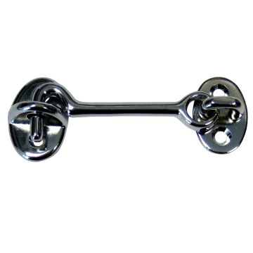 Whitecap Cabin Door Hook - CP/Brass - 3&quot;