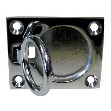 Whitecap Flush Pull Ring - CP/Brass - 2&quot; x 2-1/2&quot;