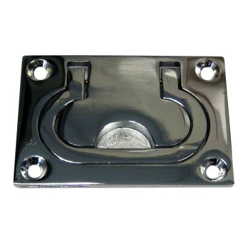 Whitecap Flush Pull Ring - CP/Brass - 3&quot; x 2&quot;