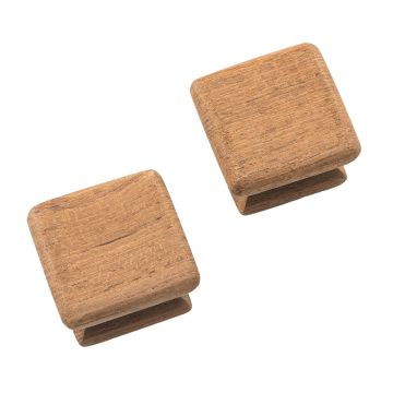 Whitecap Teak Square Drawer Knob - 1-1/8&quot; - 2 Pack