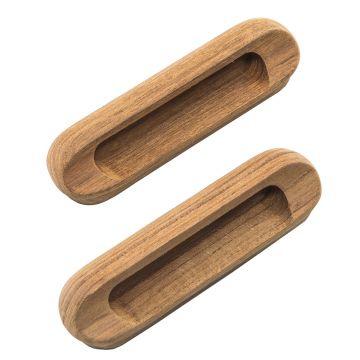 Whitecap Teak Oblong Drawer Pull - 4-1/16&quot;L - 2 Pack