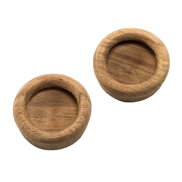 Whitecap Teak Round Drawer Pull - 1-3/8&quot; Round - 2 Pack